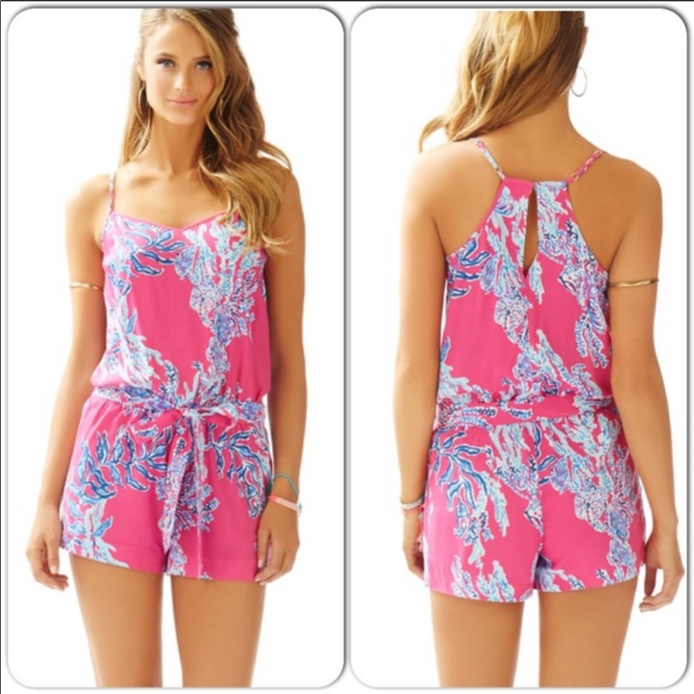 Lilly Pulitzer Pink Samba Romper XS